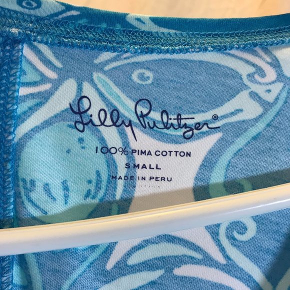 Lilly Pulitzer Paradise Fish Body Con Dress V neck - Picture 7 of 7